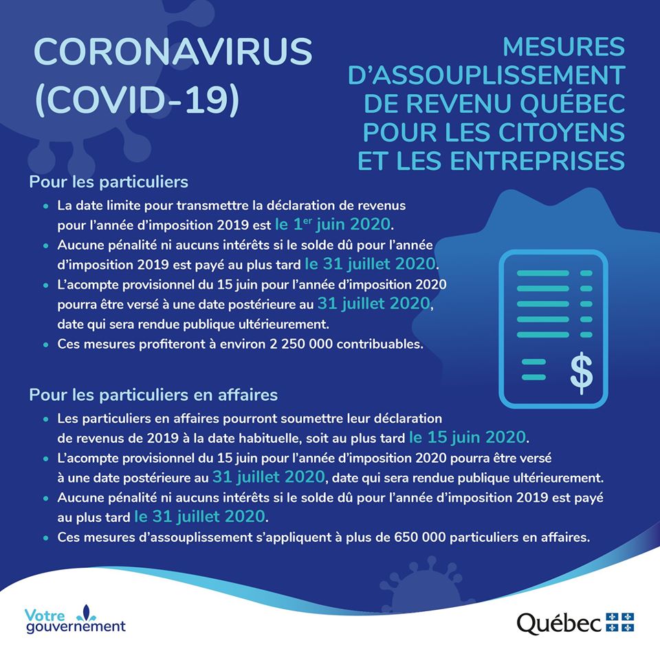 Covid 19 Mesures D Assouplissement De Revenu Quebec Shannon Forever